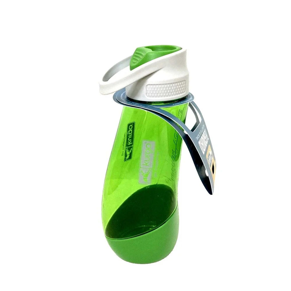 Kurgo Gourd H2O Travel Water Bottle & Bowl Grass Green K01688 PBA Free Pet Dog